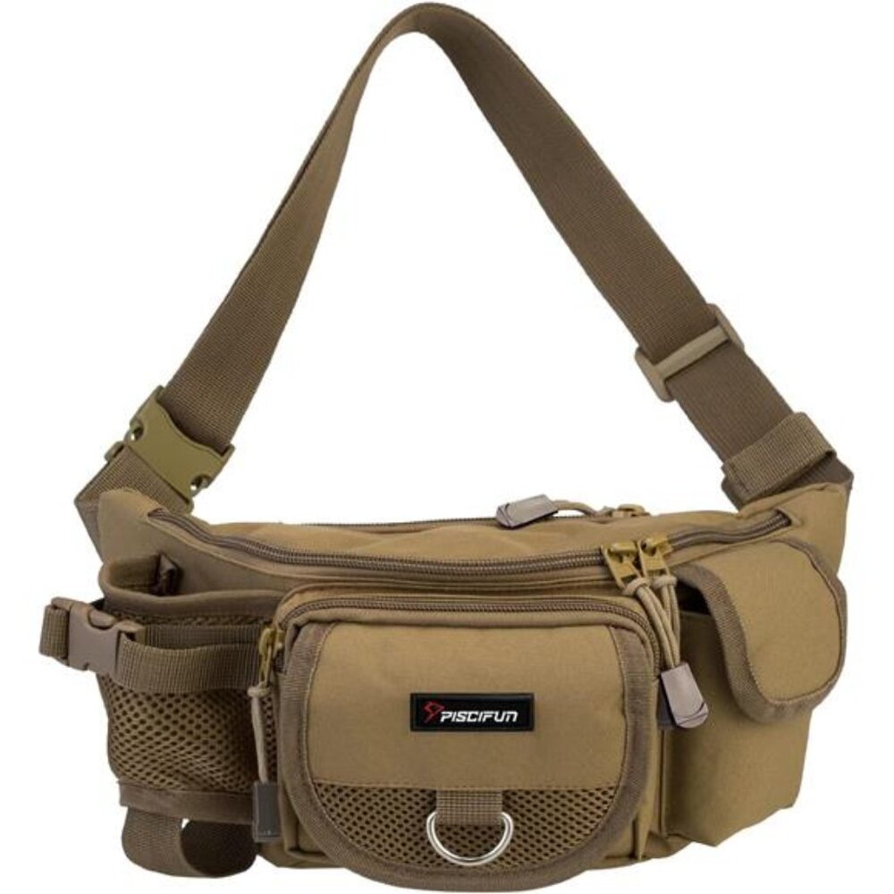 Piscifun Fishing Tackle Bag with Adjustable Waist Strap, Portable